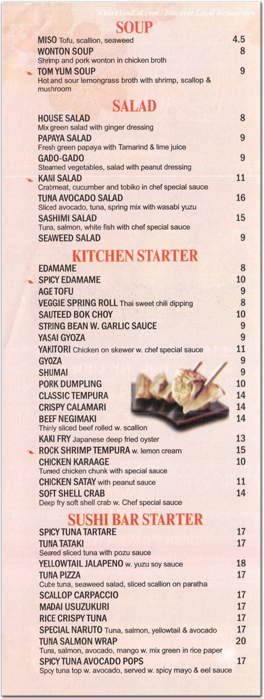 menu image