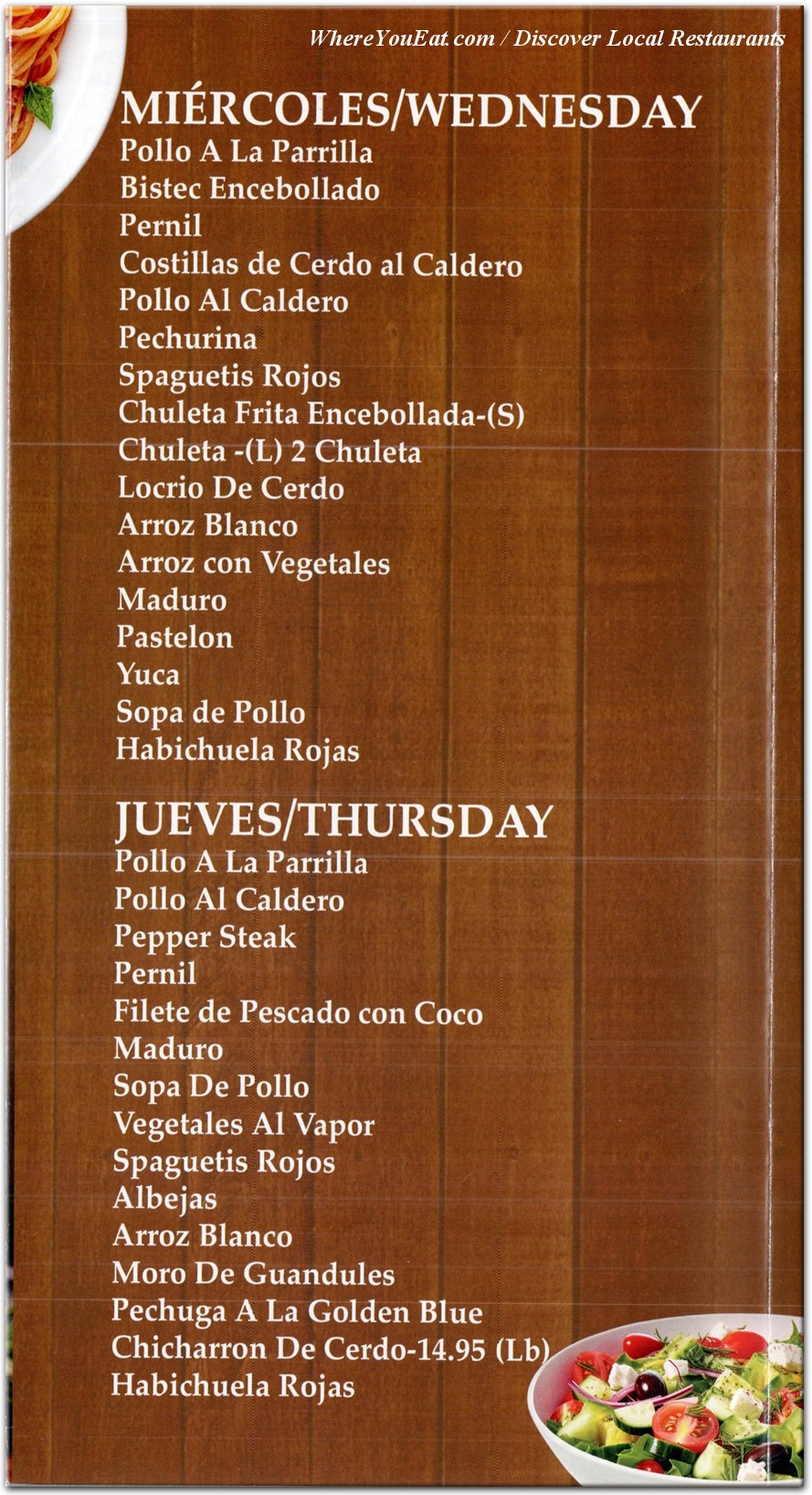 menu image