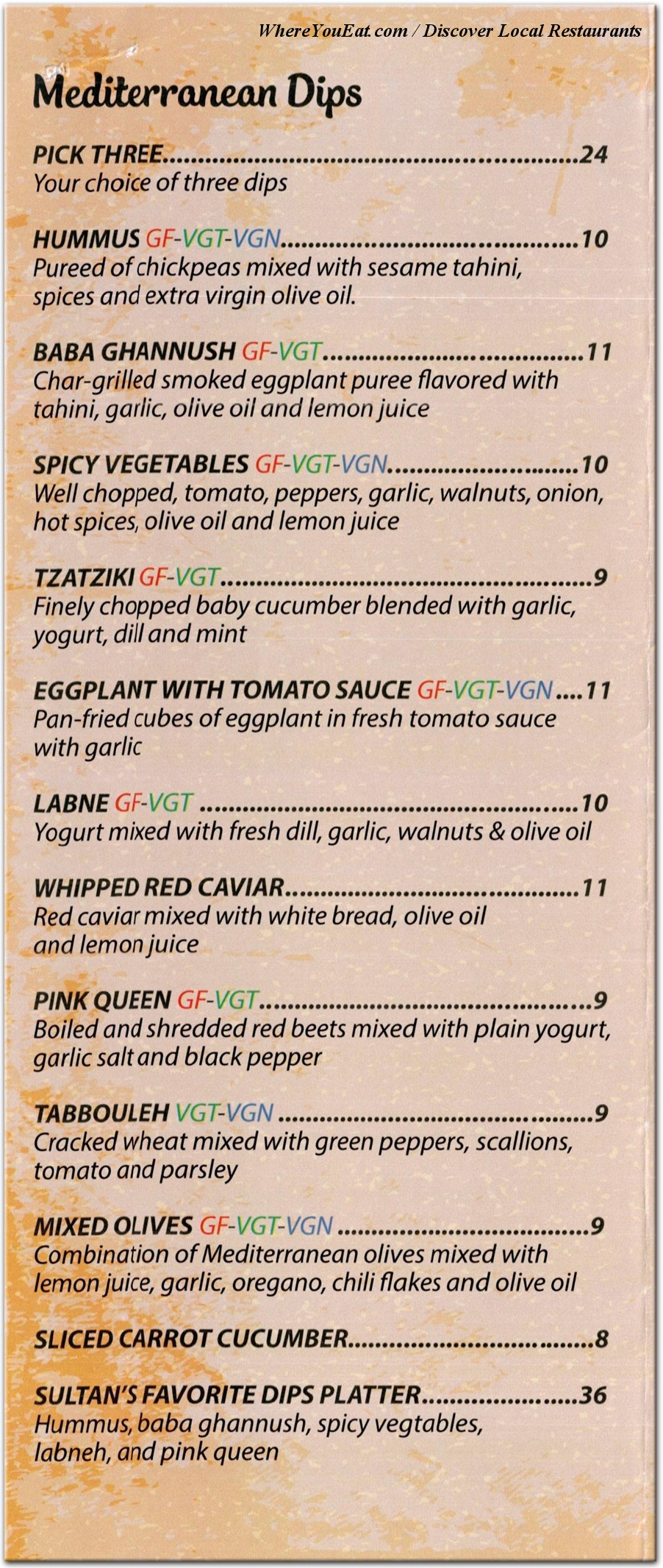 menu image