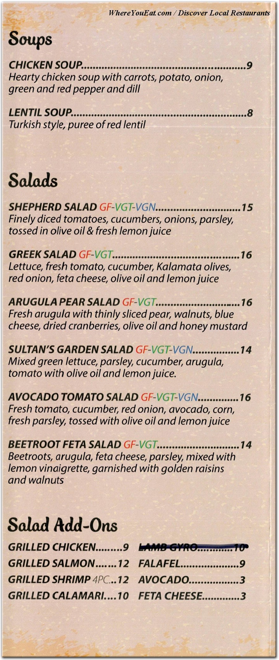 menu image