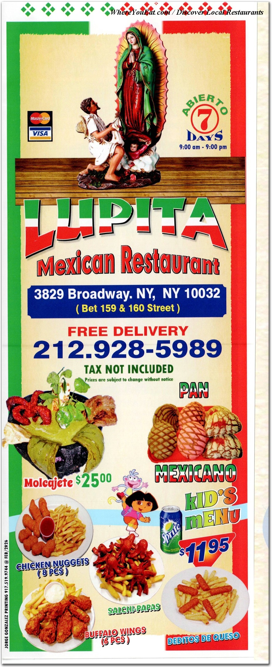 menu image