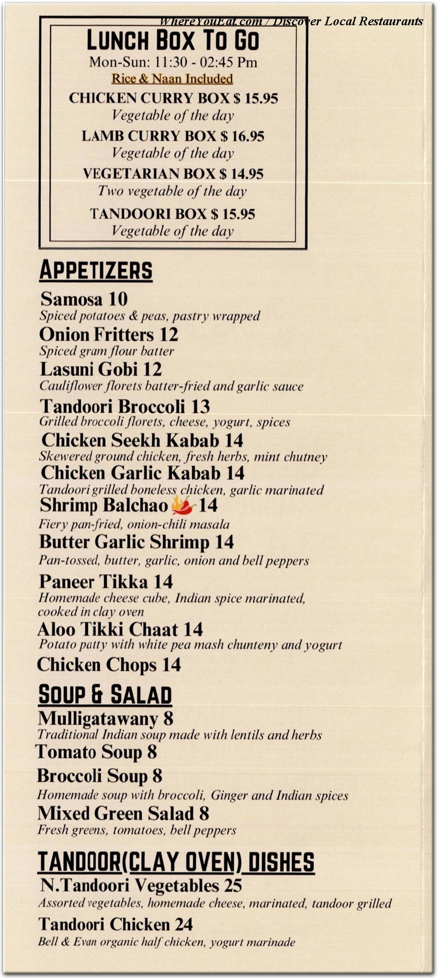 menu image