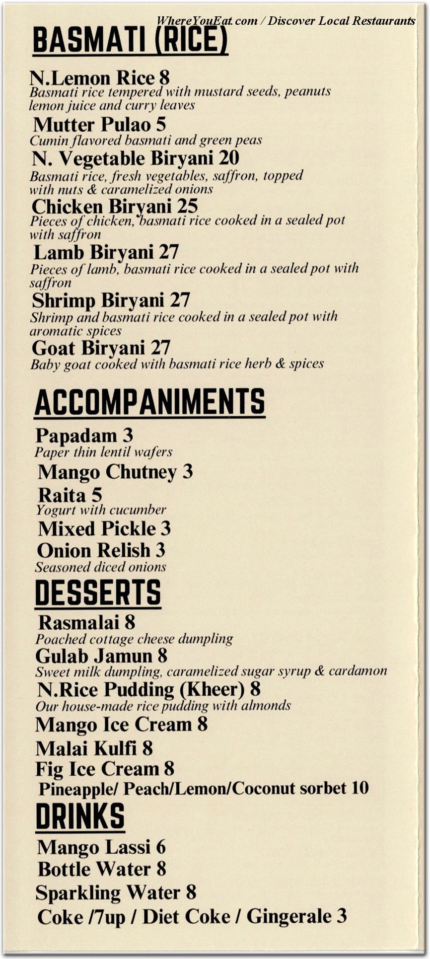 menu image