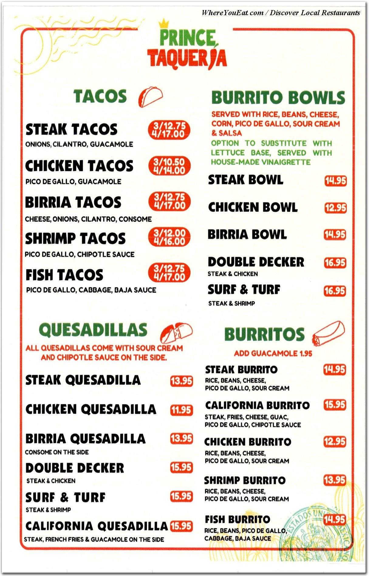 menu image