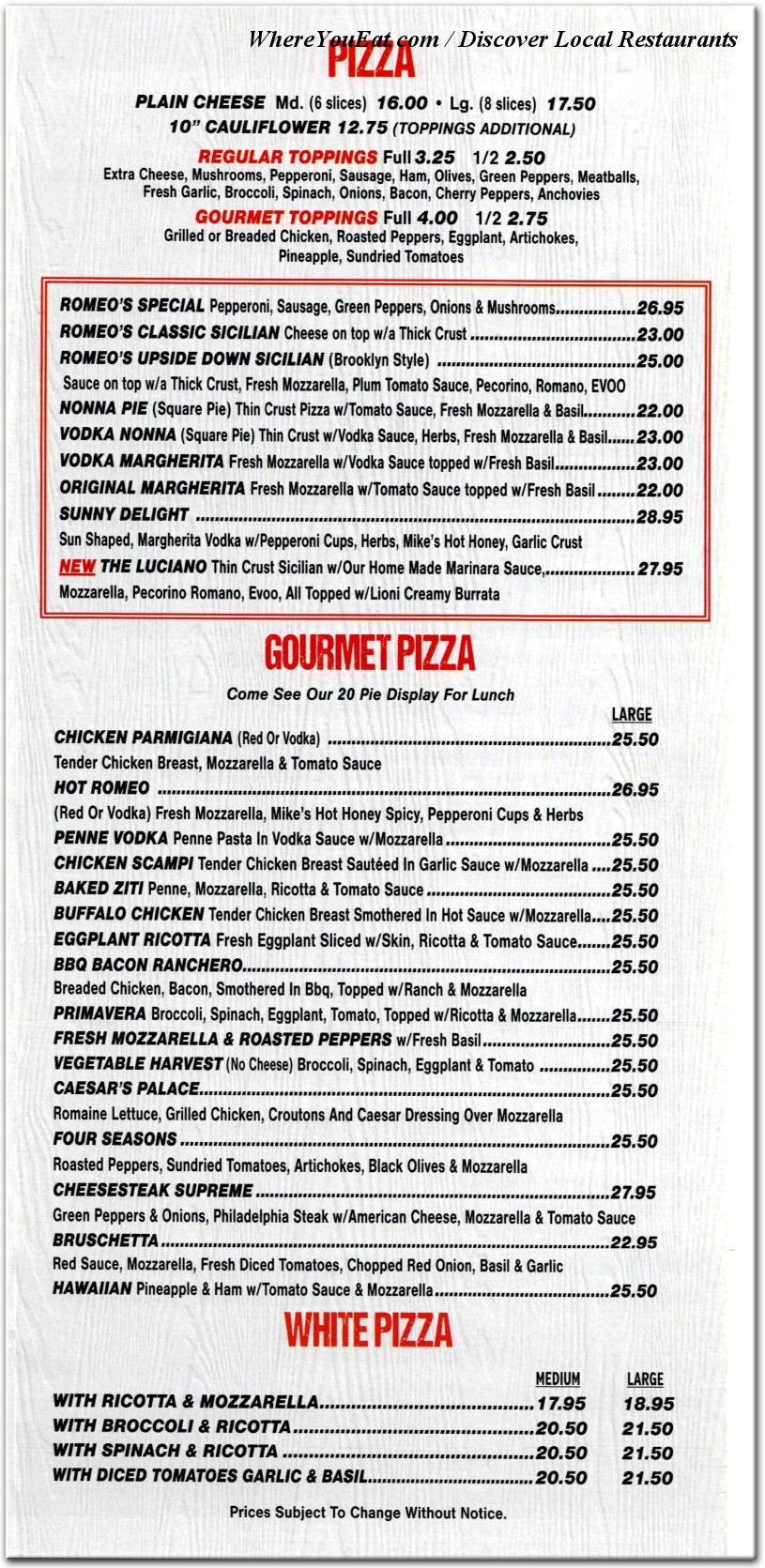 menu image