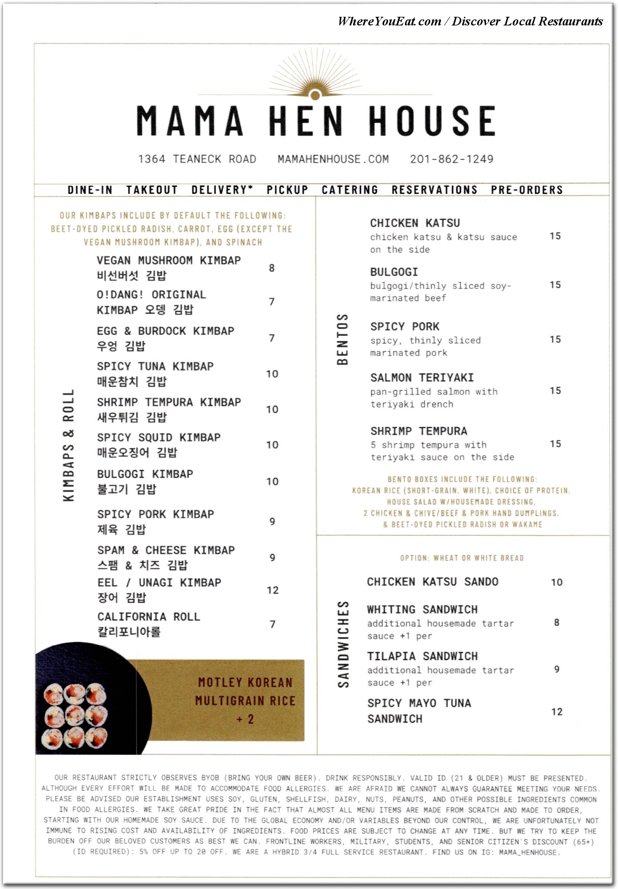 menu image