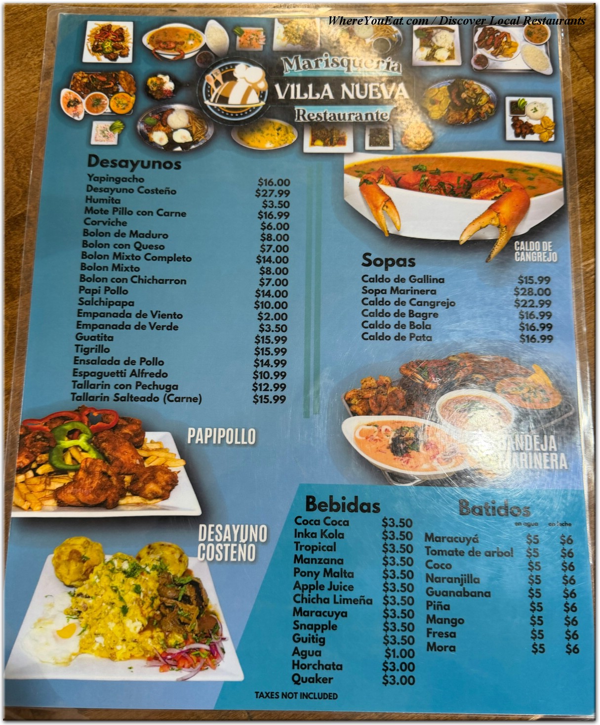 menu image