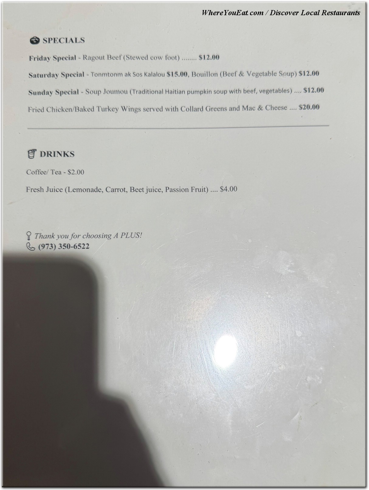 menu image