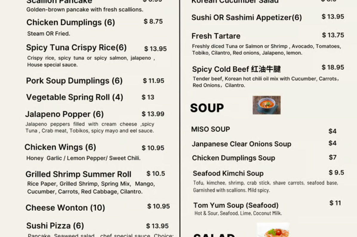 menu image