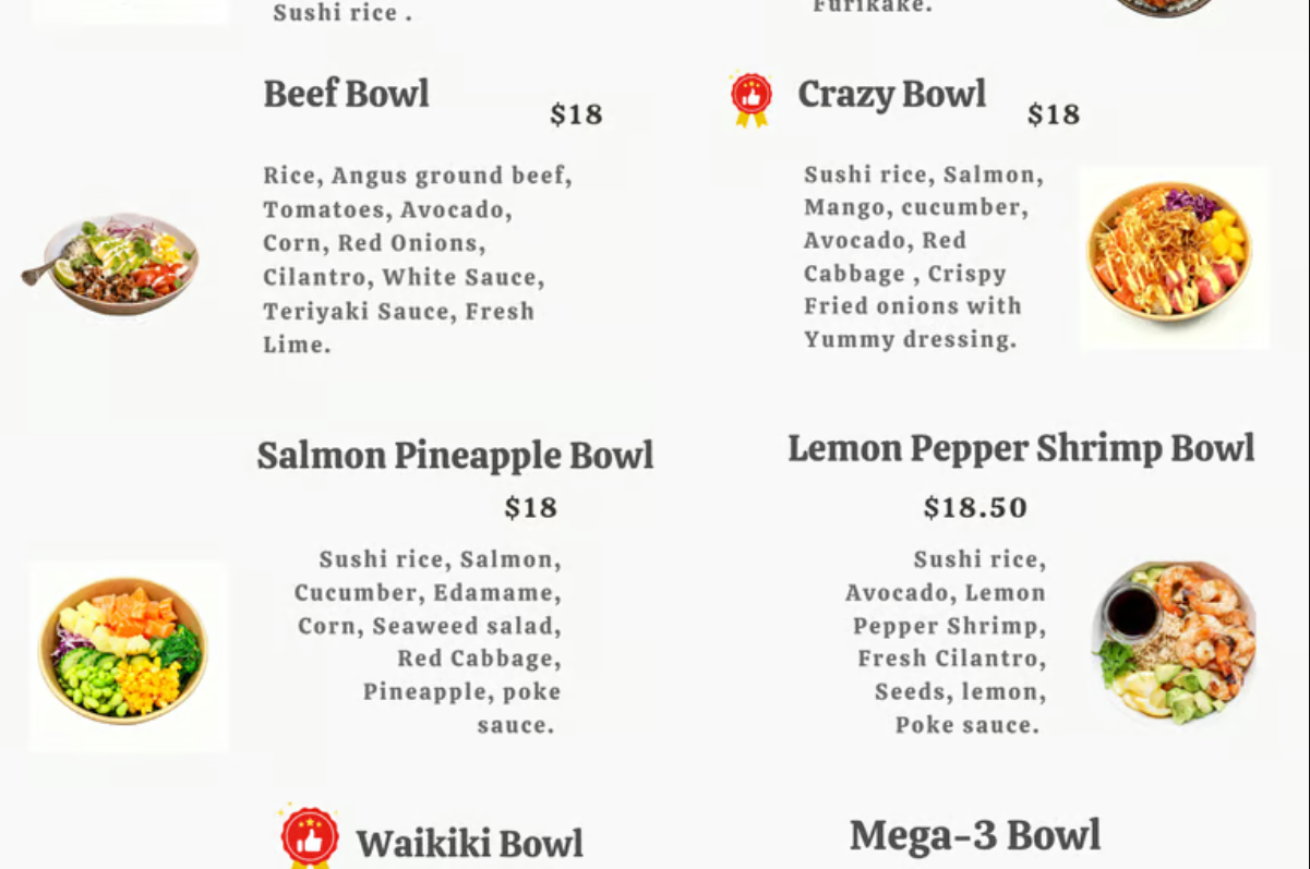 menu image