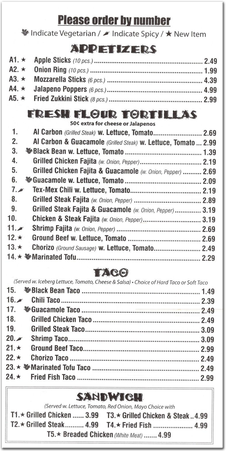 menu image