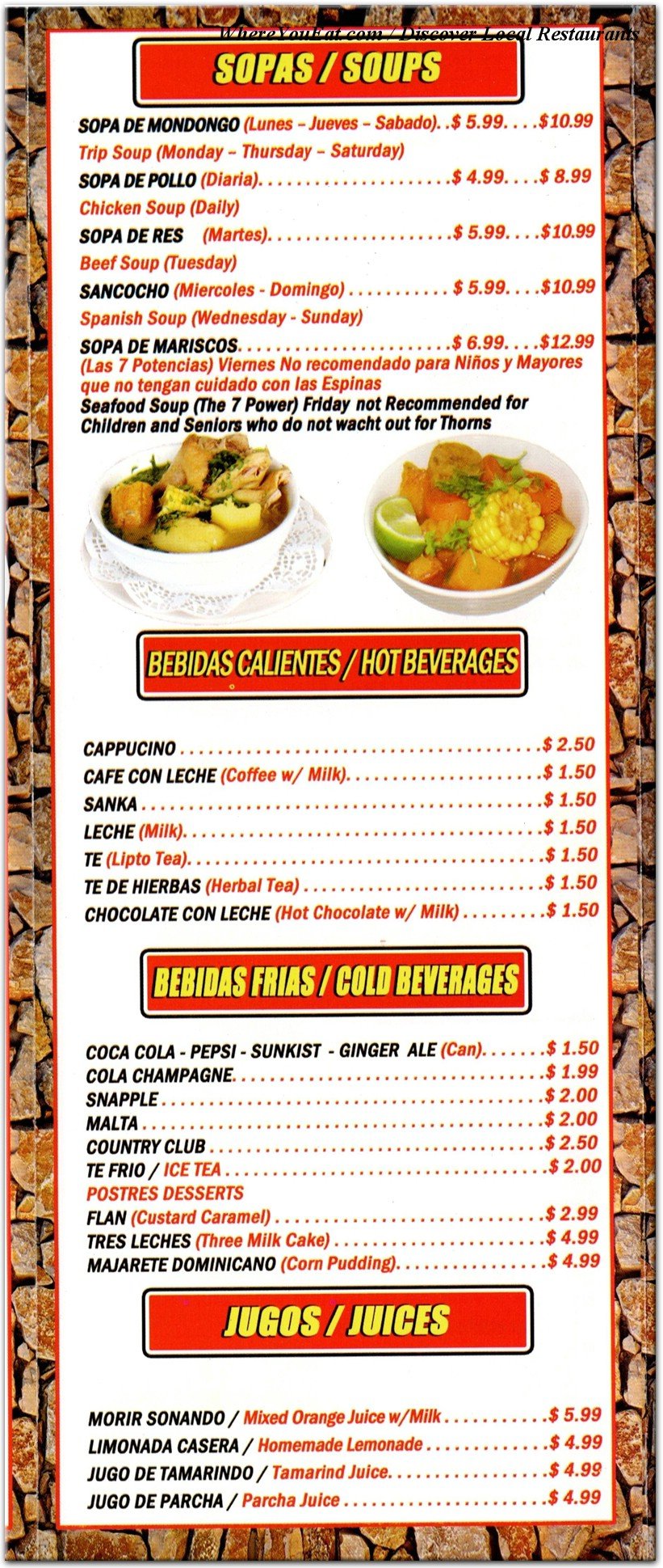menu image