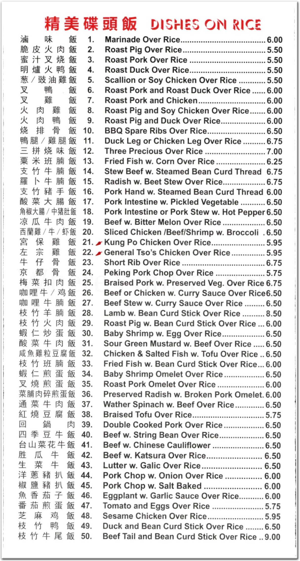 menu image