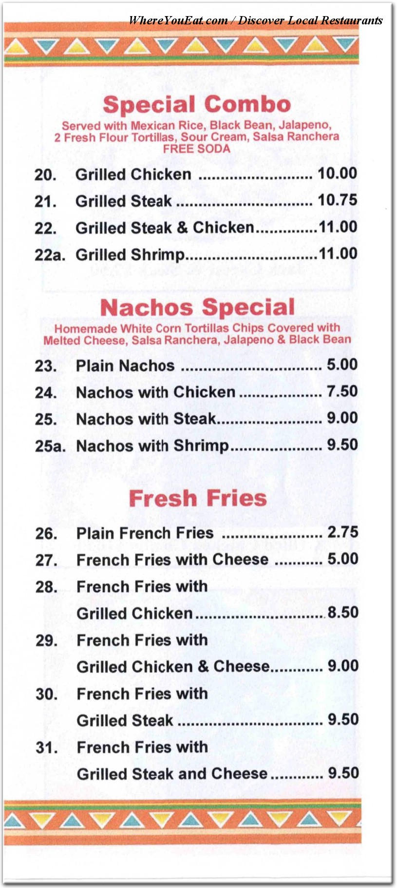 menu image