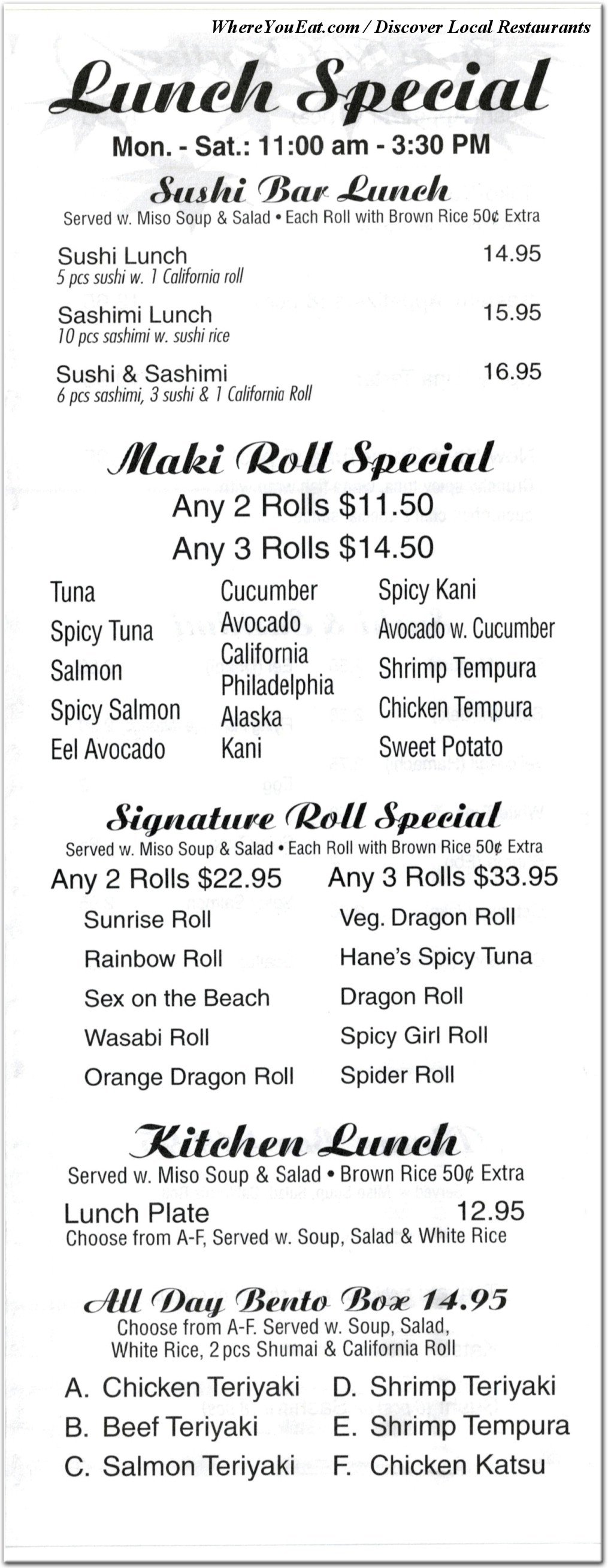 menu image