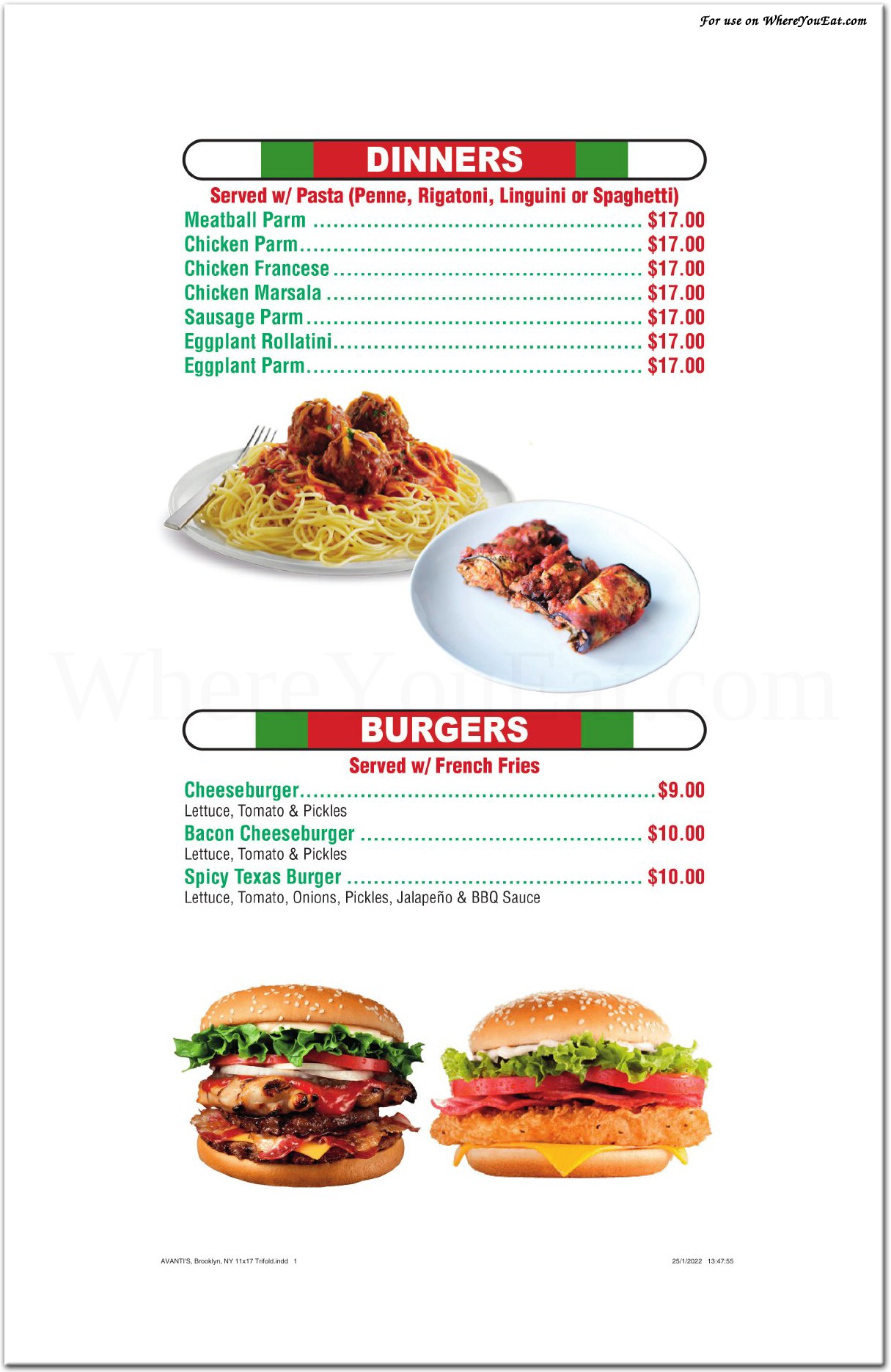 menu image