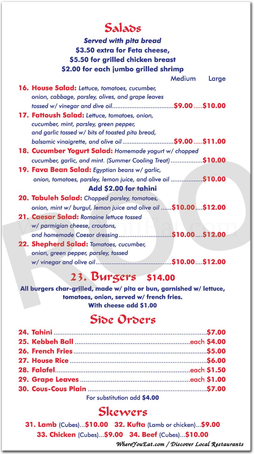 menu image