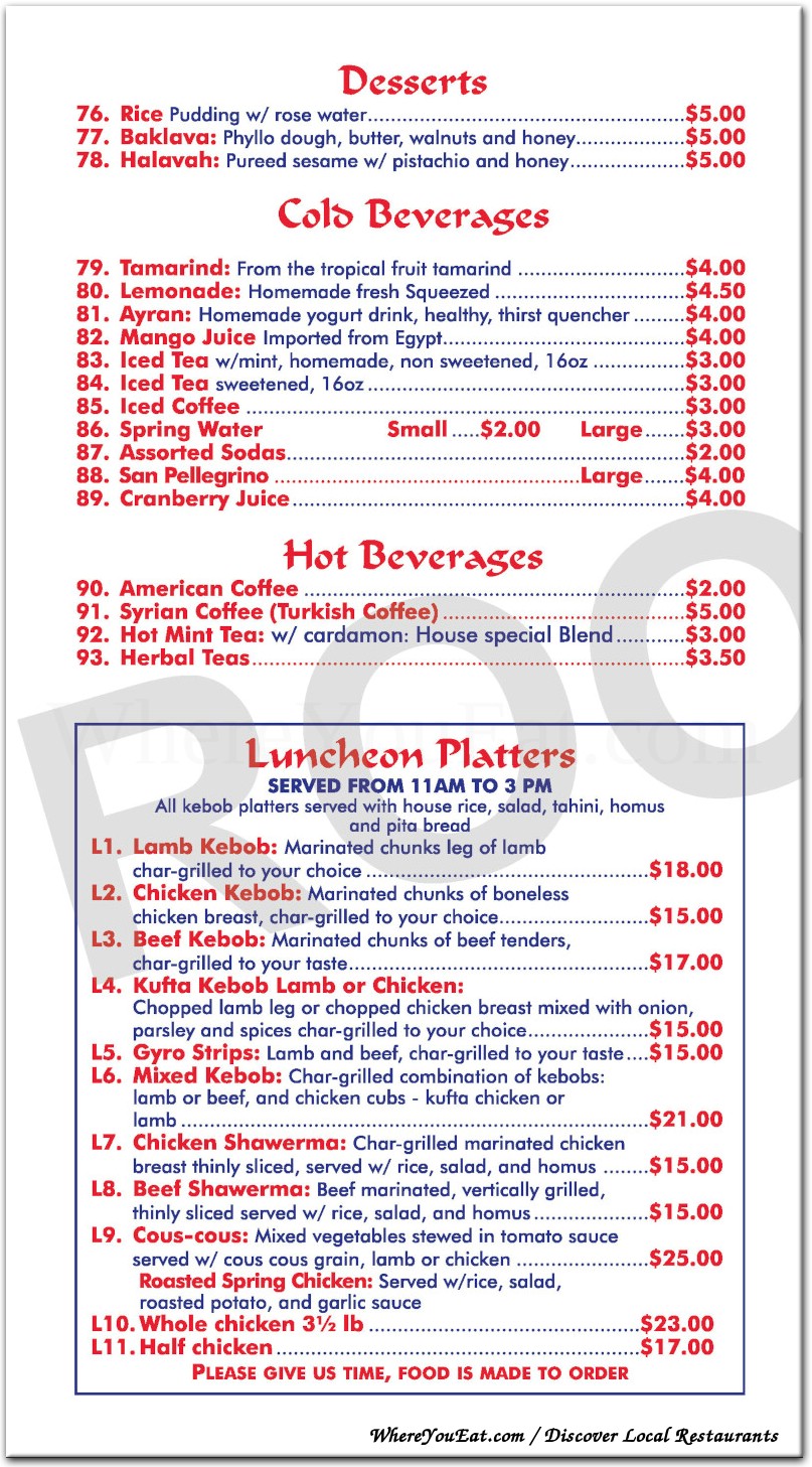 menu image