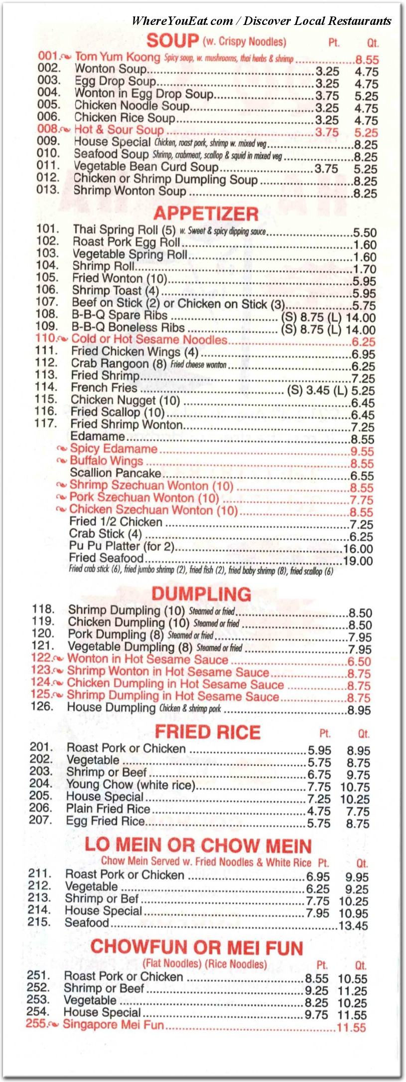 menu image