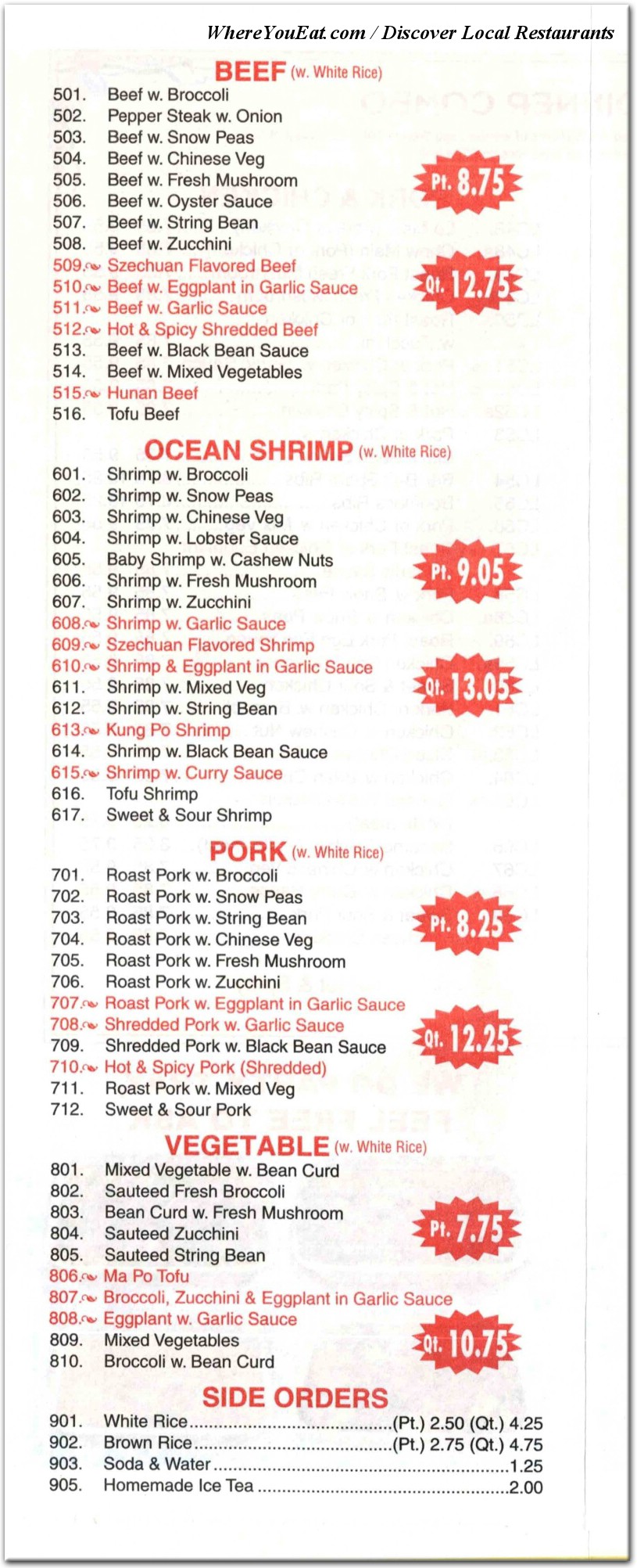 menu image