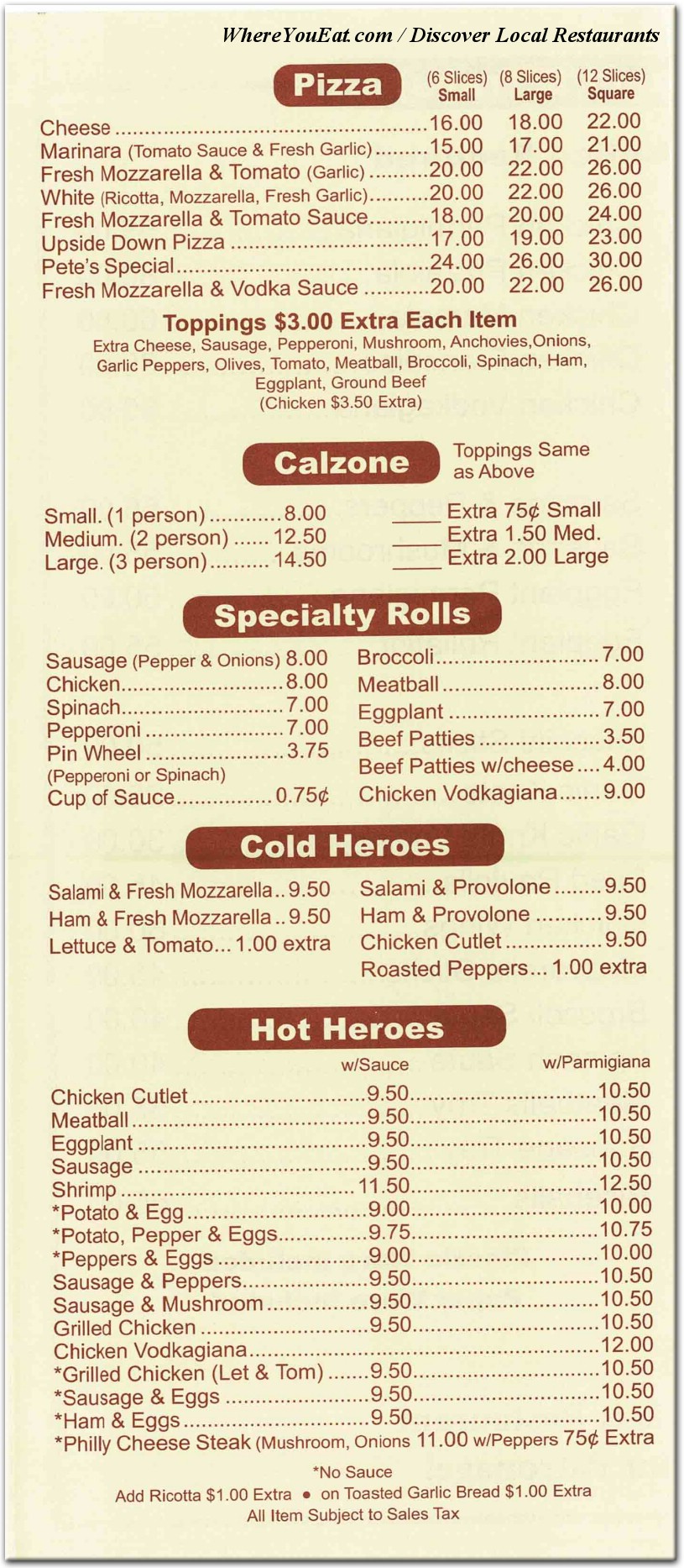 menu image