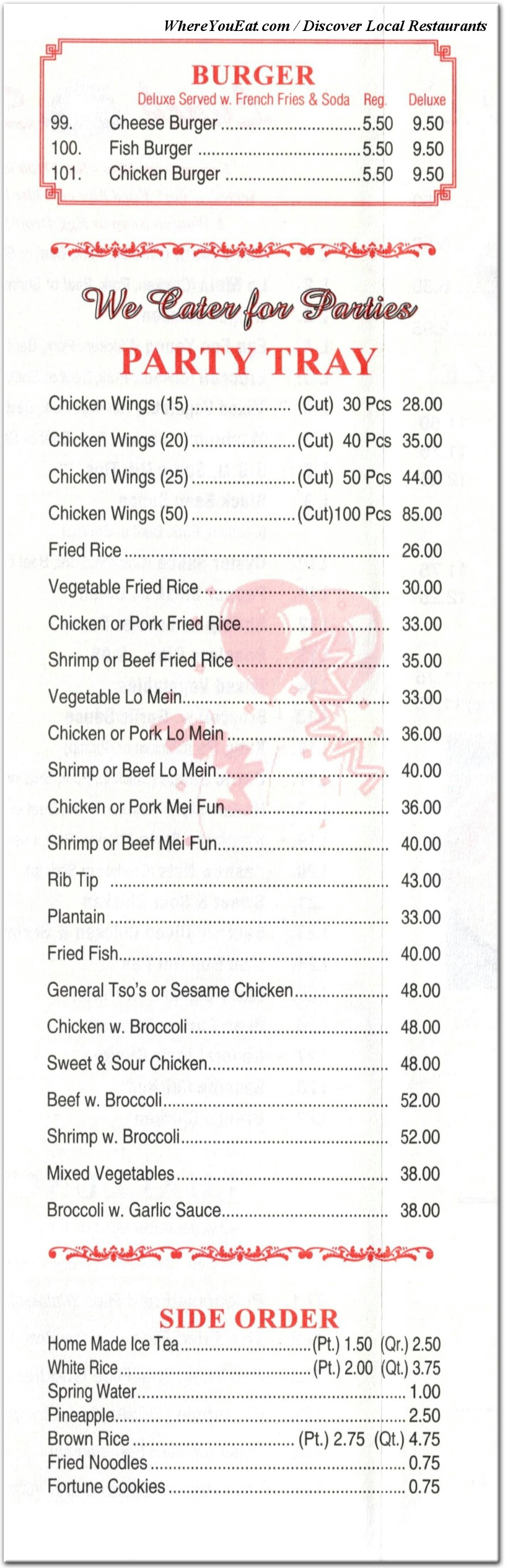 menu image