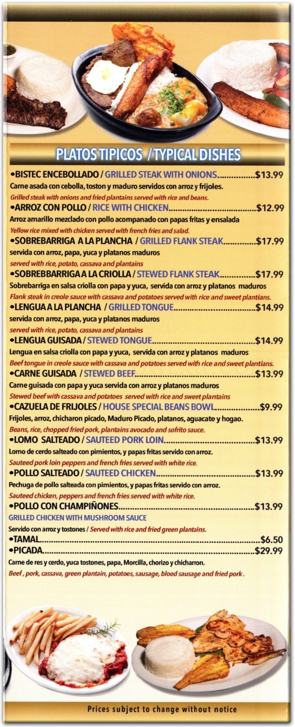 menu image