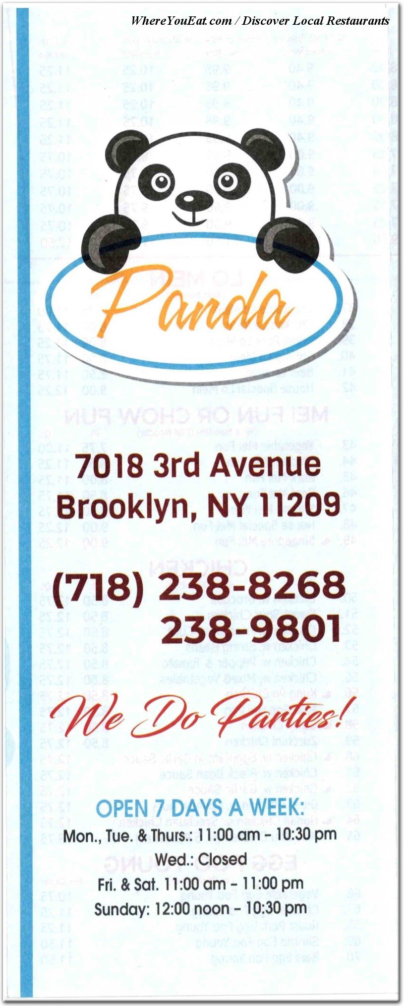 menu image