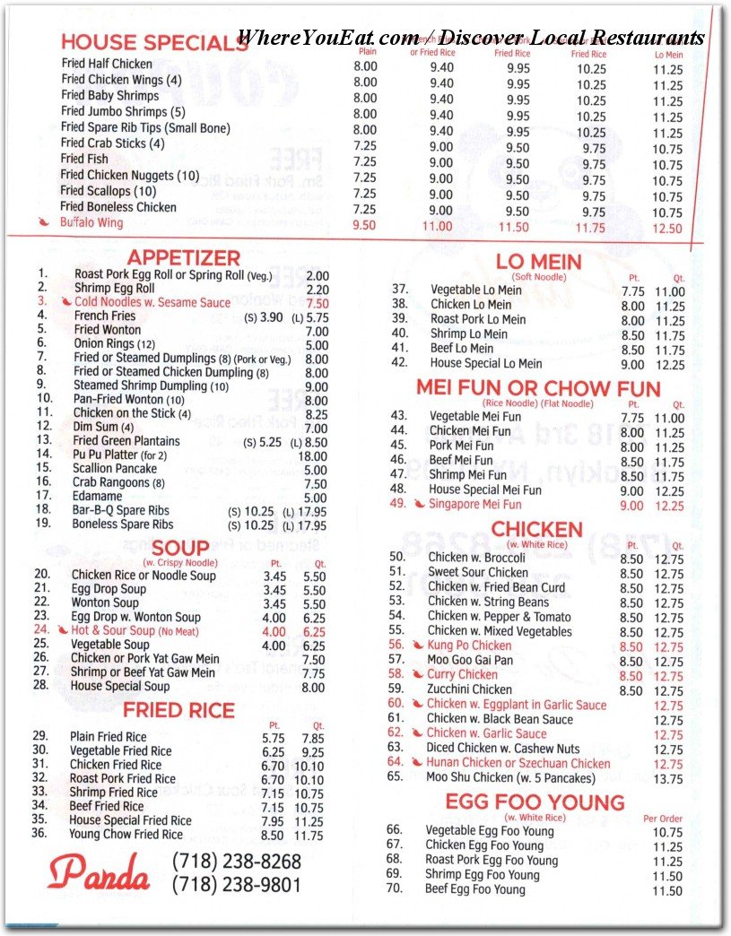 menu image