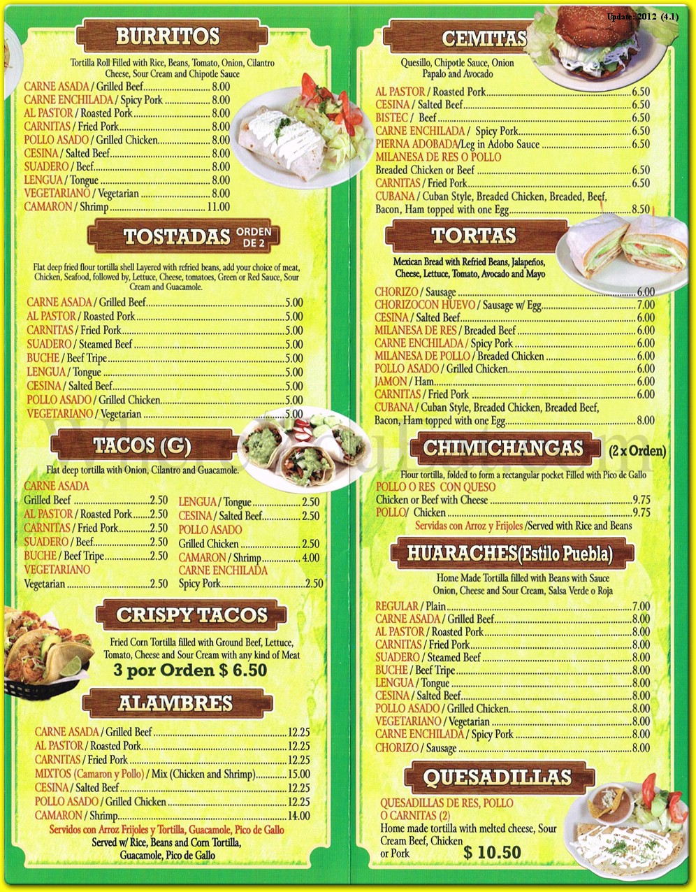 menu image