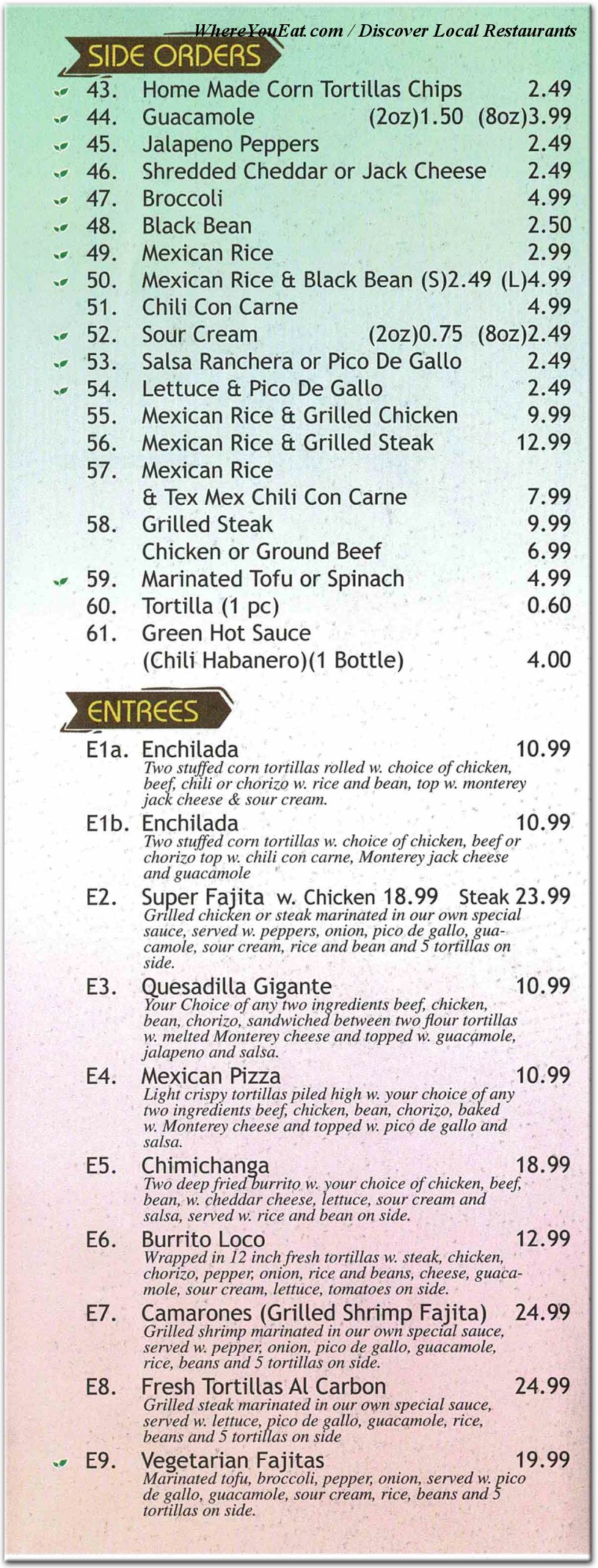 menu image