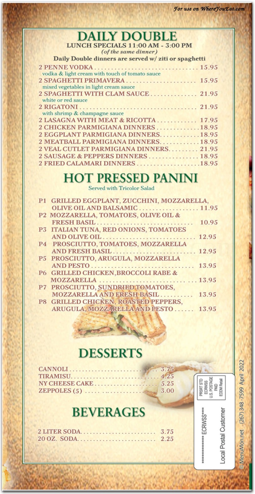 menu image