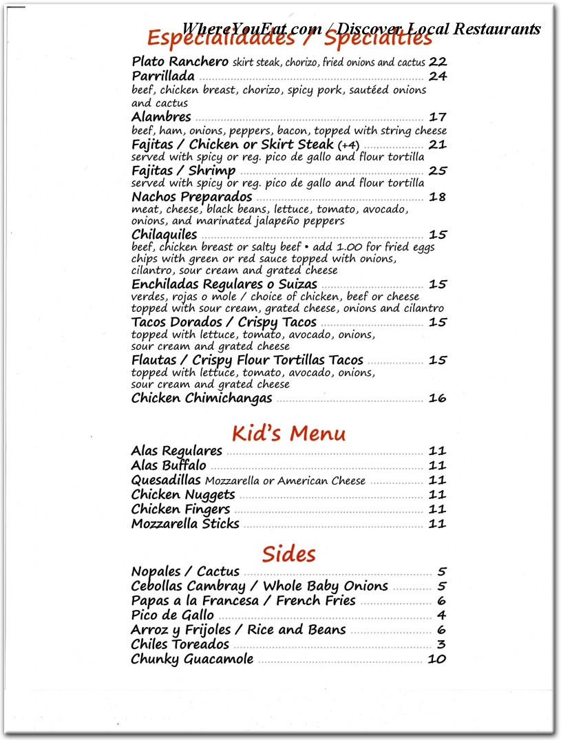 menu image