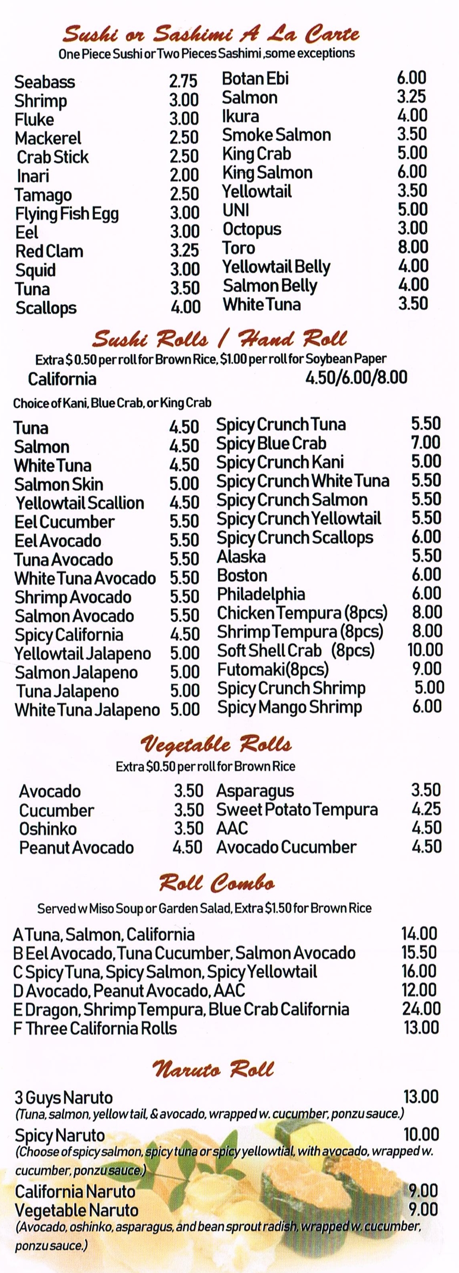 menu image