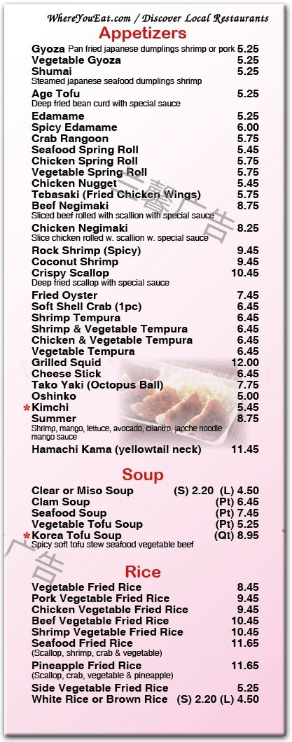 menu image