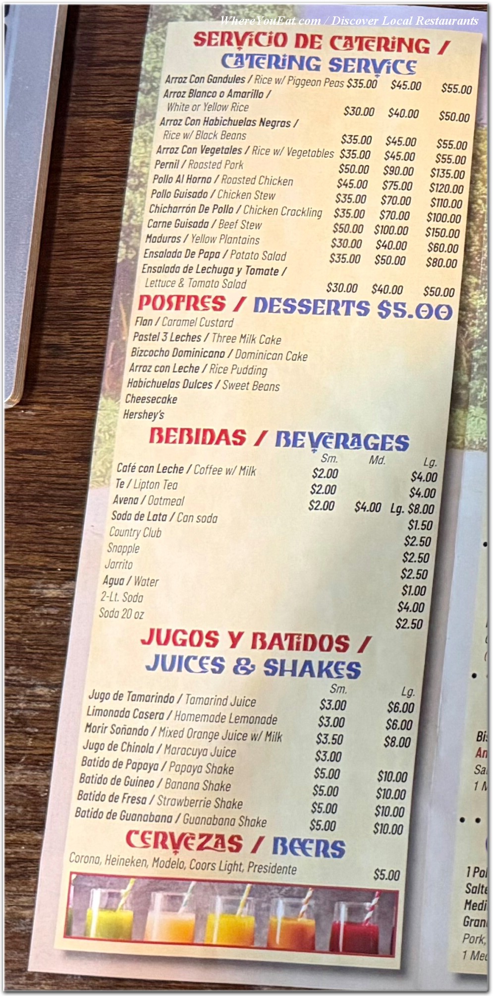 menu image