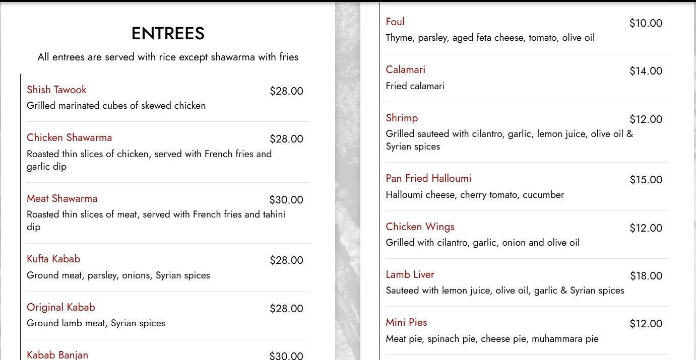 menu image