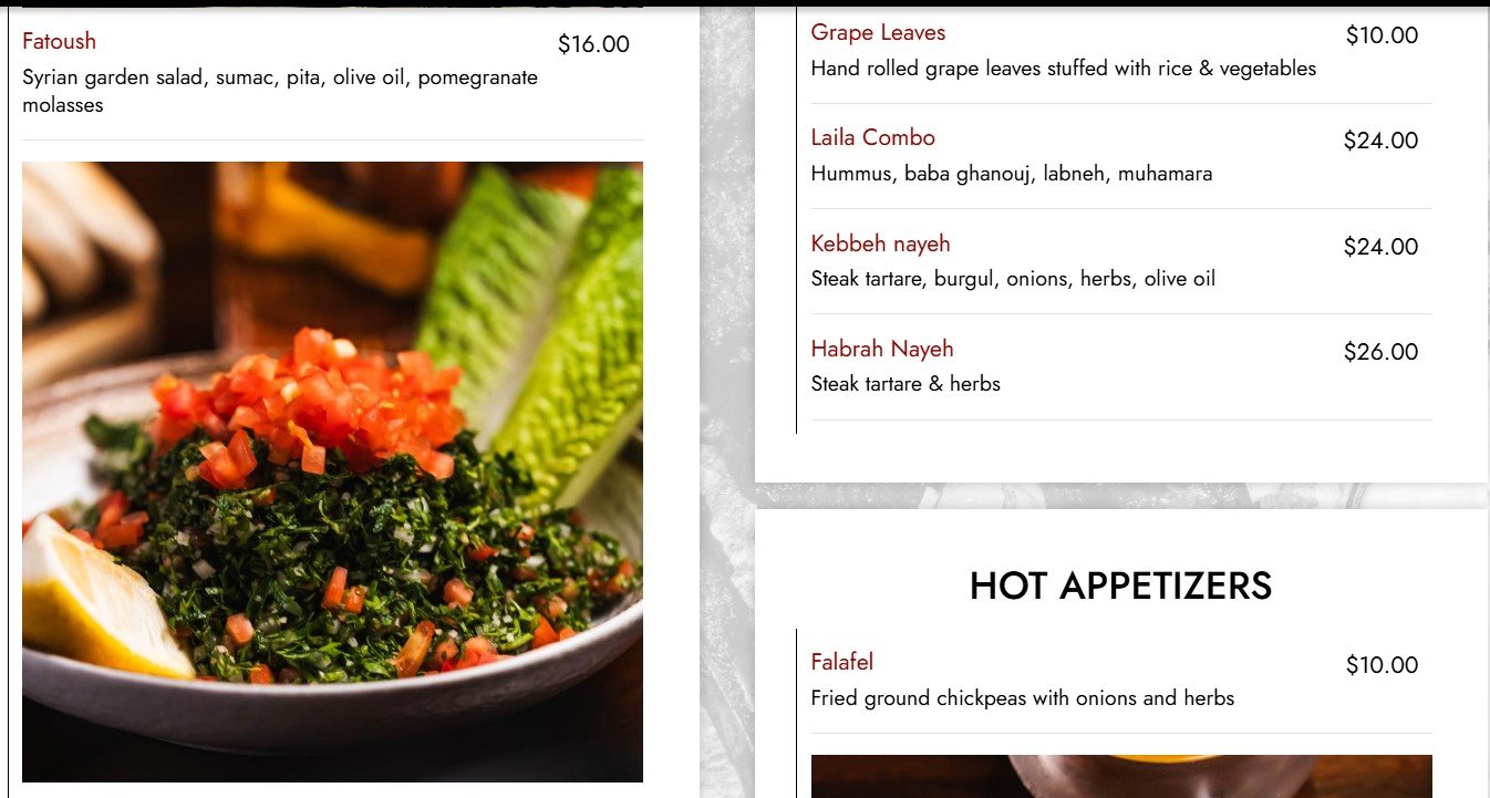 menu image
