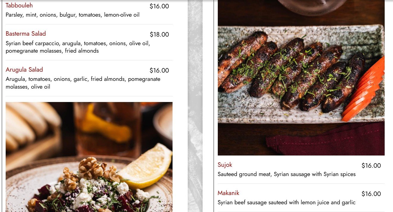 menu image