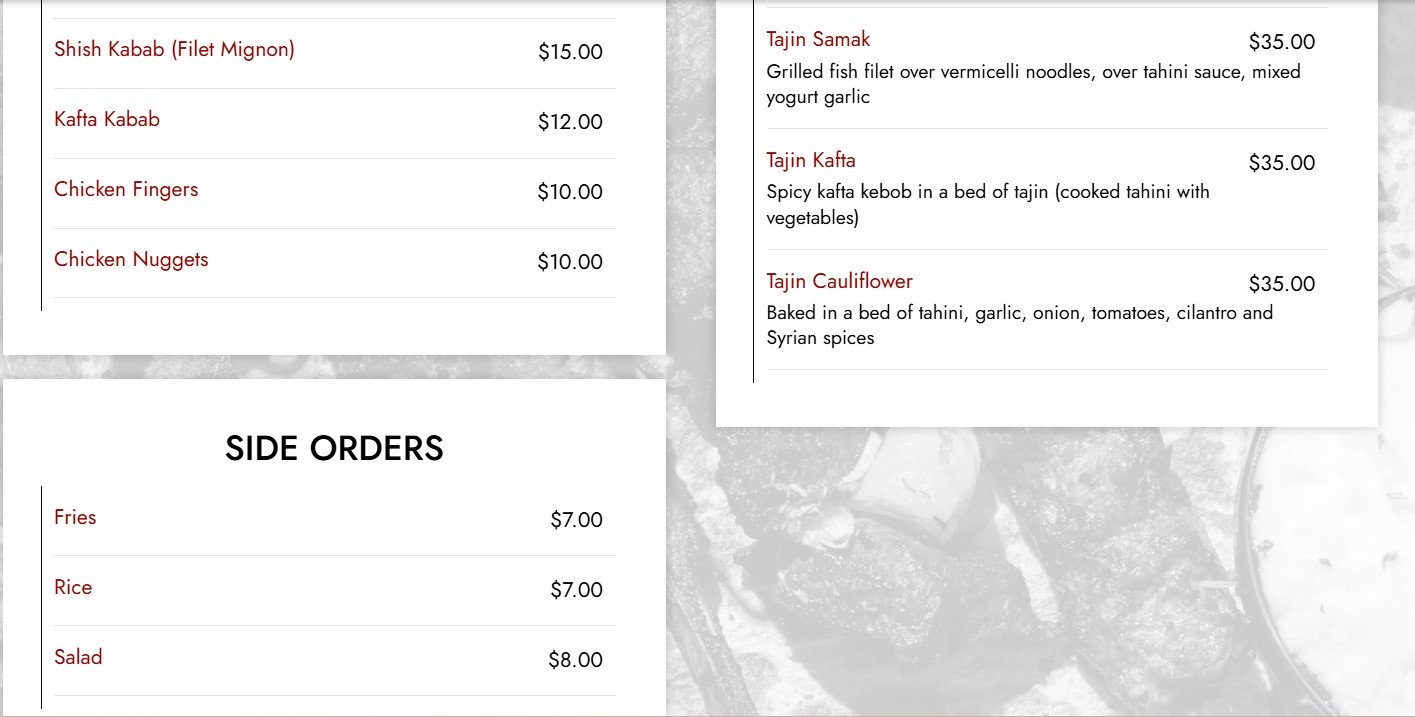 menu image