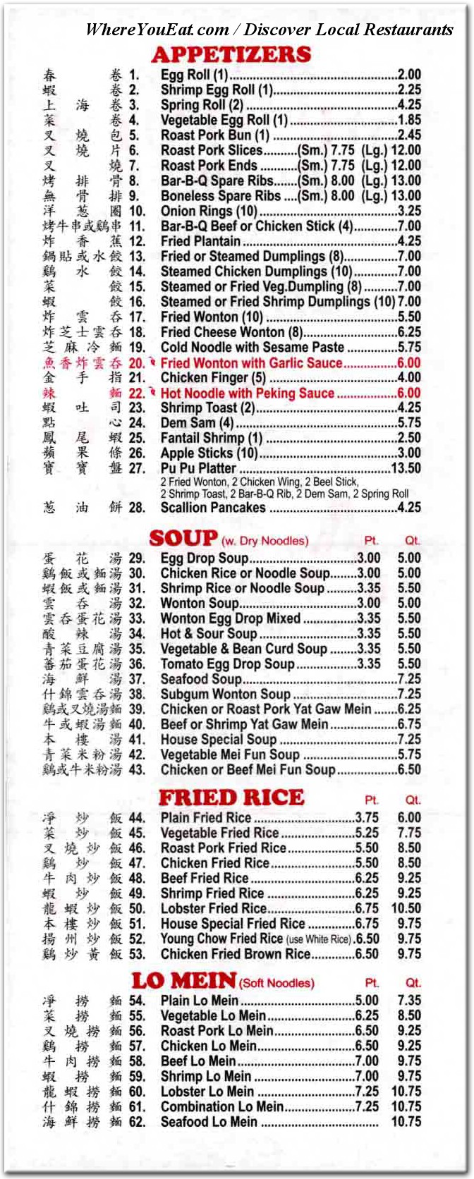 menu image