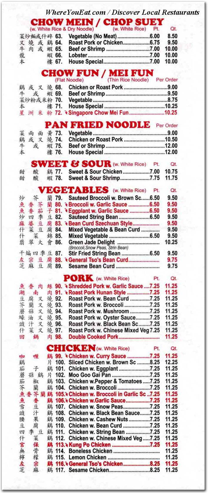 menu image