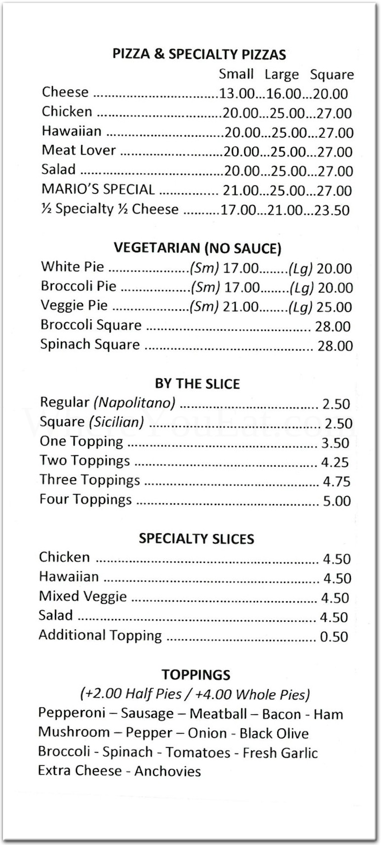 menu image